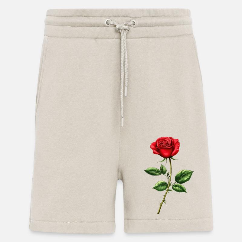 Rose Love Saint-Valentin - Short bio décontracté fabriqué en UE - WARM CLAY