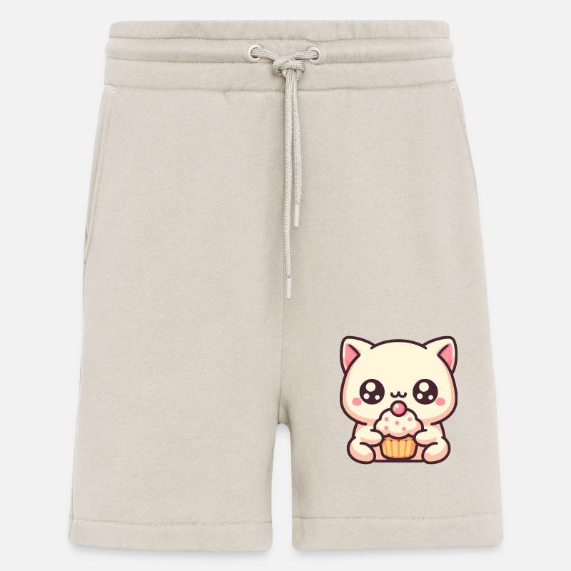 Süße Katze mit cupcake - Shorts - made by SPREAD - WARM CLAY