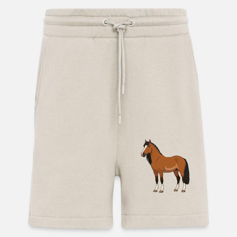Moulinet à cheval Exmoor - Short bio décontracté fabriqué en UE - WARM CLAY