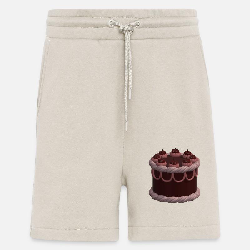 3D-Kirsch-Vintage-Kuchen - Shorts - made by SPREAD - WARM CLAY