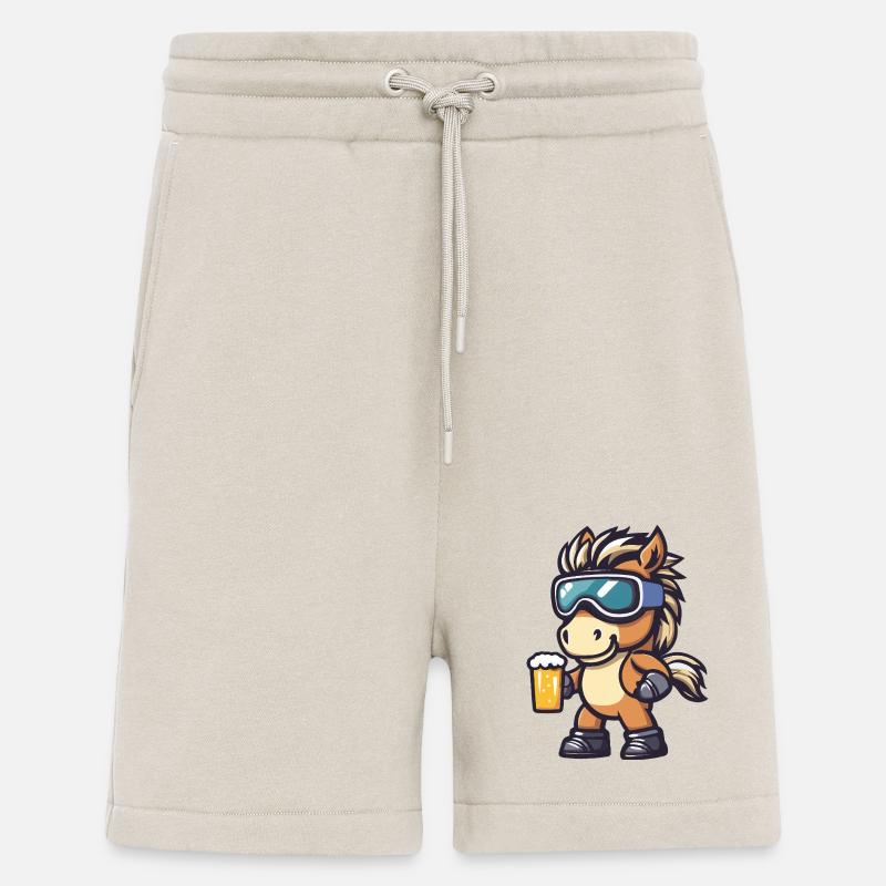 Pferd Apres Ski Bier Comic - Shorts - made by SPREAD - WARM CLAY