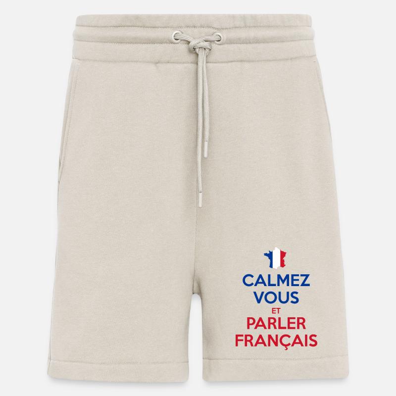 Calmez Vous et Parler Français - Short bio décontracté fabriqué en UE - WARM CLAY