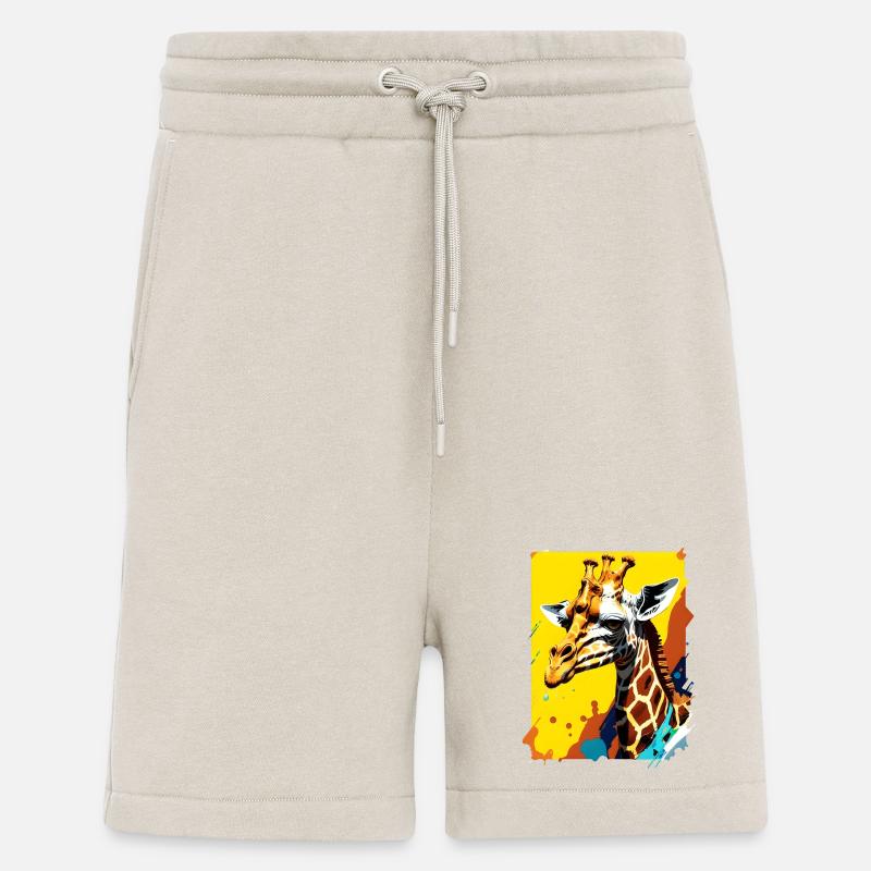 Giraffe Farbexplosion Neon - Shorts - made by SPREAD - WARM CLAY