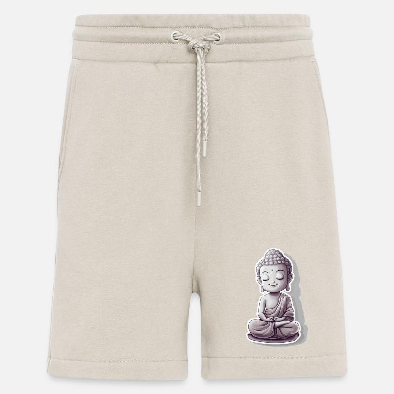 Meditating Buddha with calm expression - Shorts - made by SPREAD - WARM CLAY