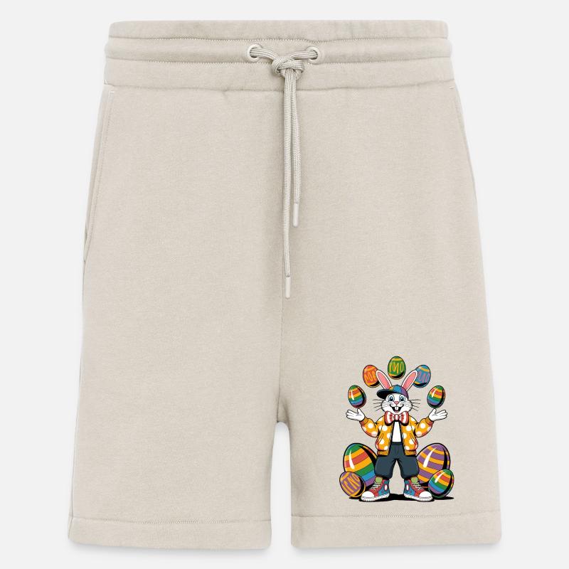 Bunter Osterhase mit Eierkranz - Shorts - made by SPREAD - WARM CLAY
