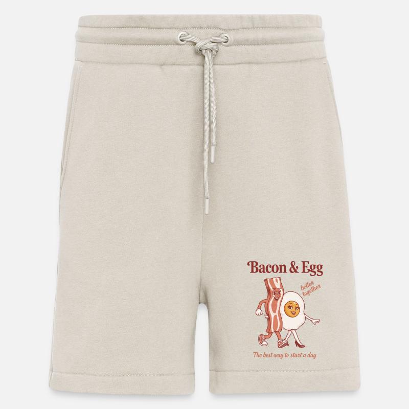 Bacon and Egg: Perfect Duo - Shorts - made by SPREAD - WARM CLAY