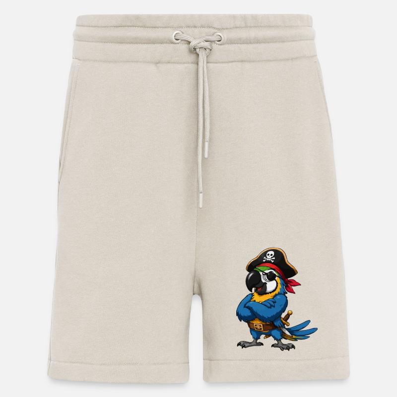 Pirate bird with eye patch - Shorts - made by SPREAD - WARM CLAY