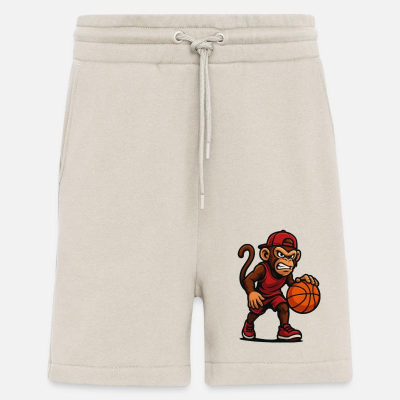 affe comic basketball - Shorts - made by SPREAD - WARM CLAY