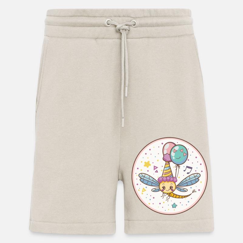 Libellule Anniversaire Bébé - Short bio décontracté fabriqué en UE - WARM CLAY