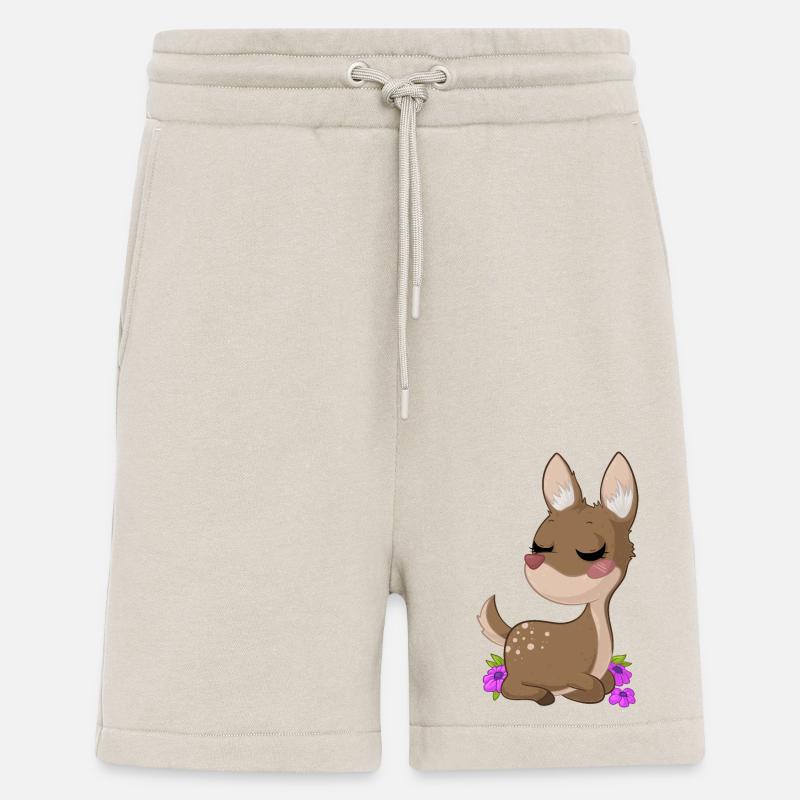 Träumendes Comic Reh - Shorts - made by SPREAD - WARM CLAY