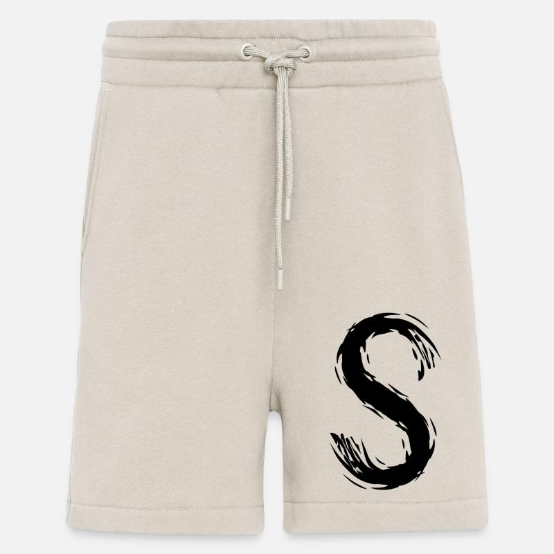 Buchstabe S Schwarz - Shorts - made by SPREAD - WARM CLAY