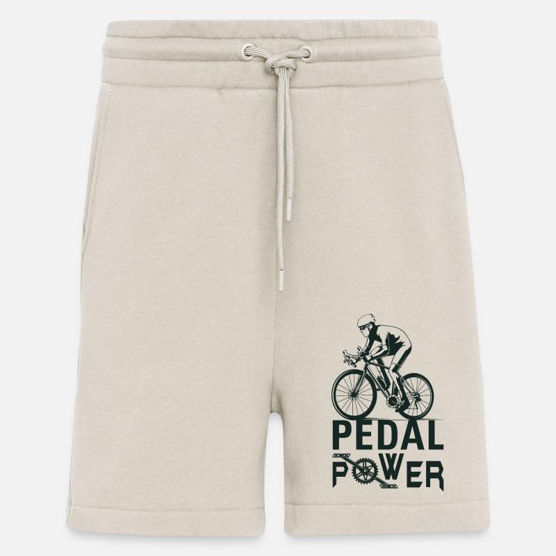 pedal power, vélo, vélo, bicycle - Short bio décontracté fabriqué en UE - WARM CLAY