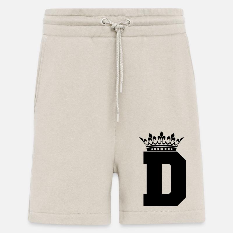 lettre D Couronne - Short bio décontracté fabriqué en UE - WARM CLAY