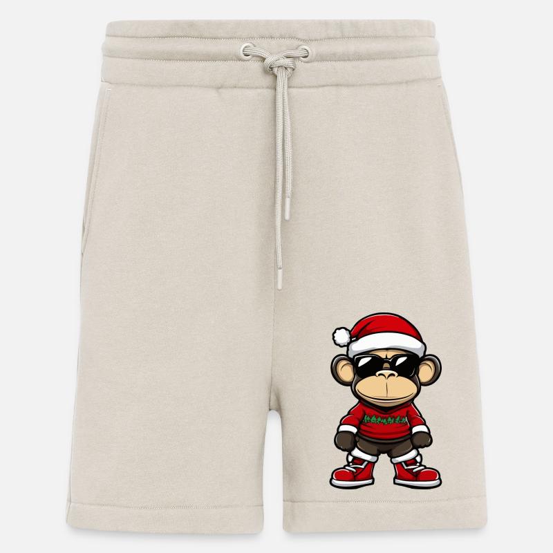 Monkey Christmas X-Mas - Shorts - made by SPREAD - WARM CLAY