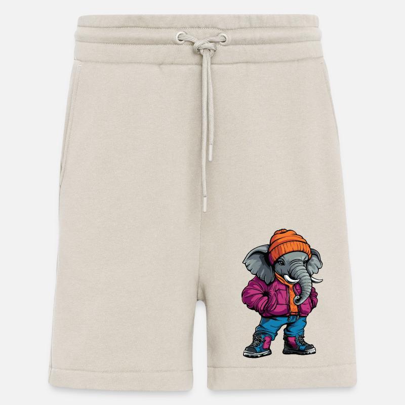 Éléphant Drôle Hiver - Short bio décontracté fabriqué en UE - WARM CLAY