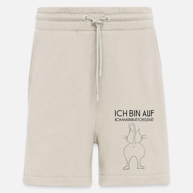 Kommunikationsdiät schwarz mit Katze - Shorts - made by SPREAD - WARM CLAY