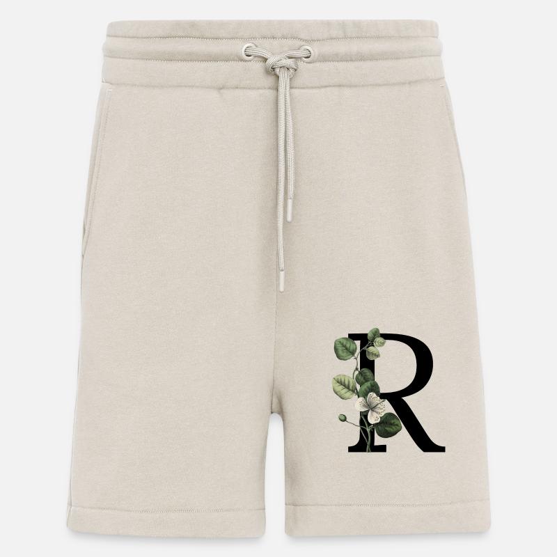 Buchstabe R Grün Botanisch - Shorts - made by SPREAD - WARM CLAY