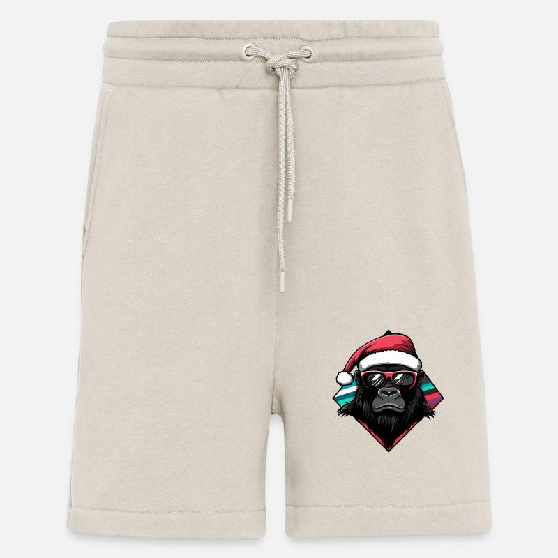 Gorille Noël Cool - Short bio décontracté fabriqué en UE - WARM CLAY