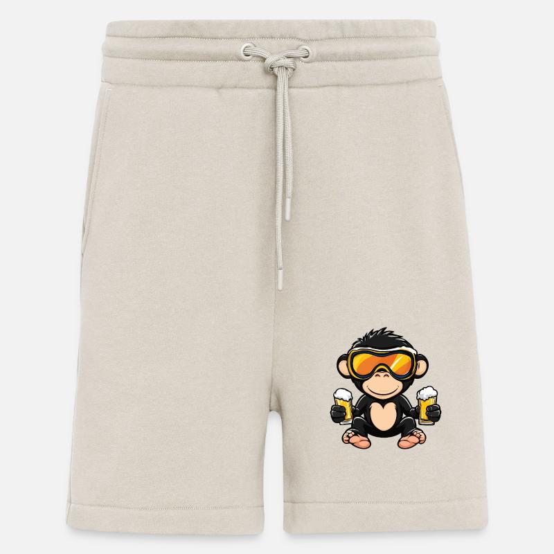 Monkey Après Ski Beer Comic - Shorts - made by SPREAD - WARM CLAY