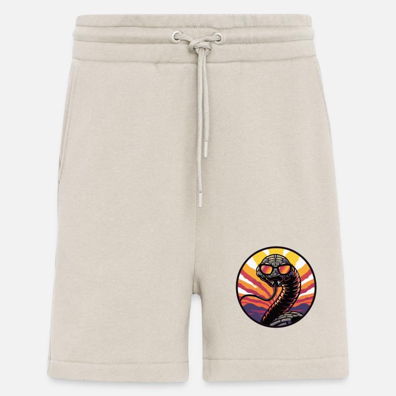 Schlange Kobra Comic Cool Sommer - Shorts - made by SPREAD - WARM CLAY