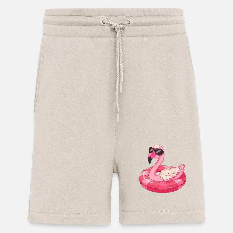 Flamingo Bande Dessinée Cool - Short bio décontracté fabriqué en UE - WARM CLAY