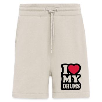 I love my drums - Ich liebe meine Trommeln - Shorts - made by SPREAD - WARM CLAY - Vorne