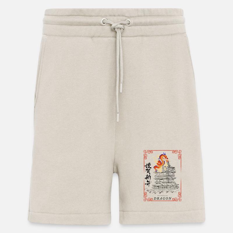 Chinesischer Drachen ART - Shorts - made by SPREAD - WARM CLAY