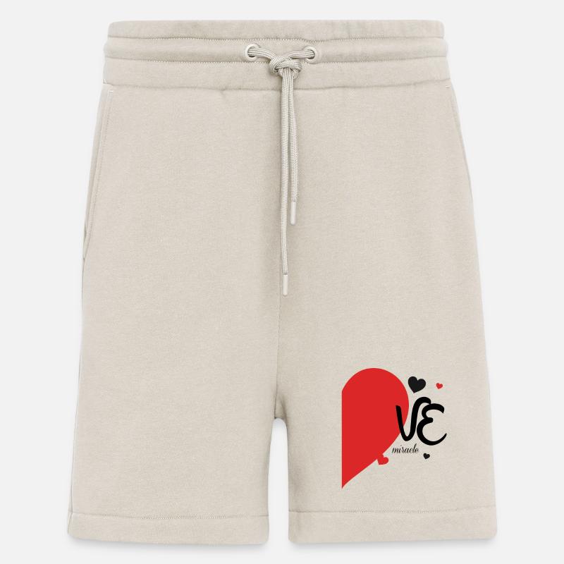 Romantisches Herzblatt-Design auf Textil - Shorts - made by SPREAD - WARM CLAY
