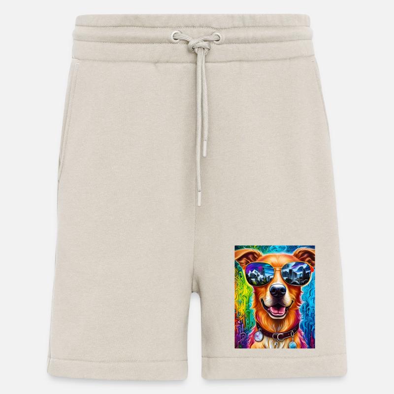 Hund mit Sonnenbrille - Shorts - made by SPREAD - WARM CLAY