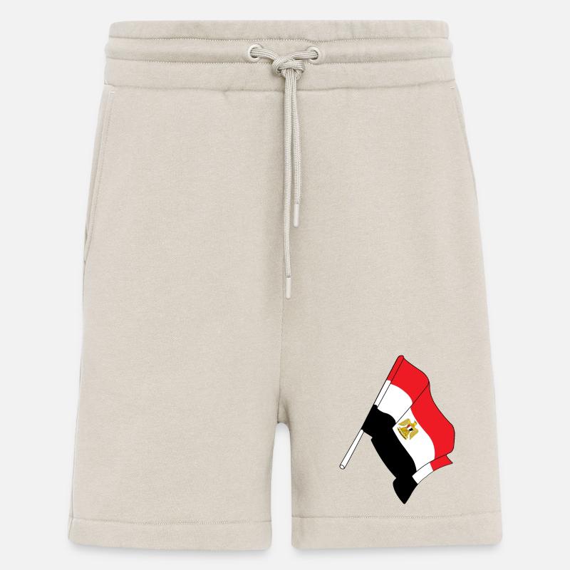 Drapeau : Égypte - Short bio décontracté fabriqué en UE - WARM CLAY