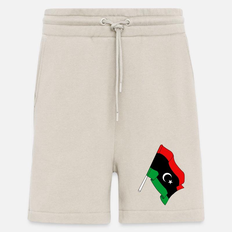 Drapeau Libye - Short bio décontracté fabriqué en UE - WARM CLAY