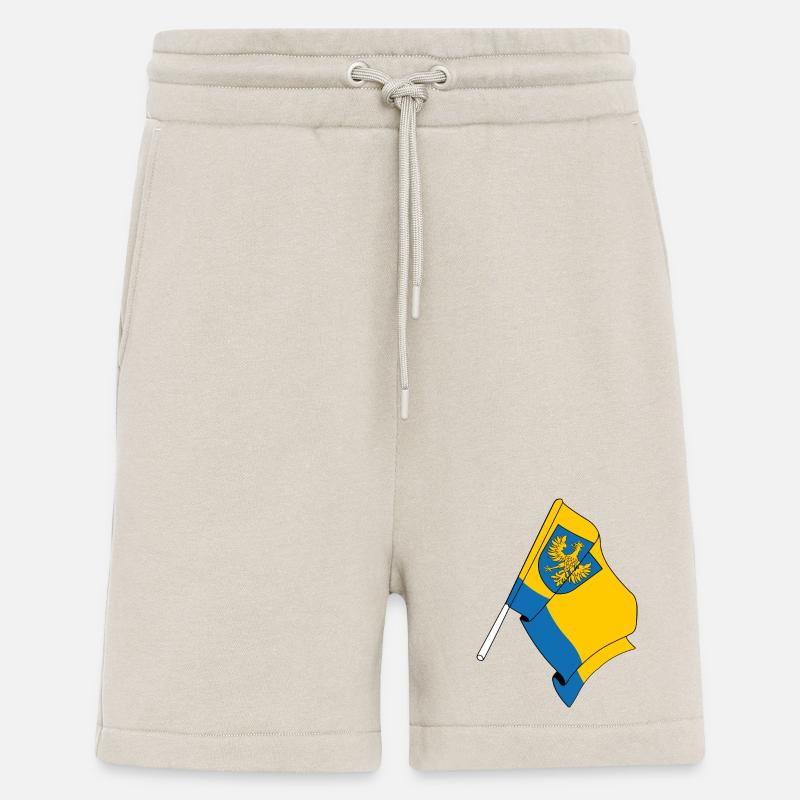 Drapeau Opole Pologne - Short bio décontracté fabriqué en UE - WARM CLAY