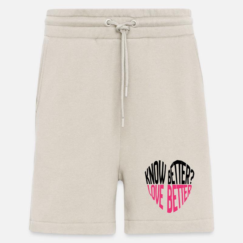Know Better? Love Better! Typography - Shorts - made by SPREAD - WARM CLAY