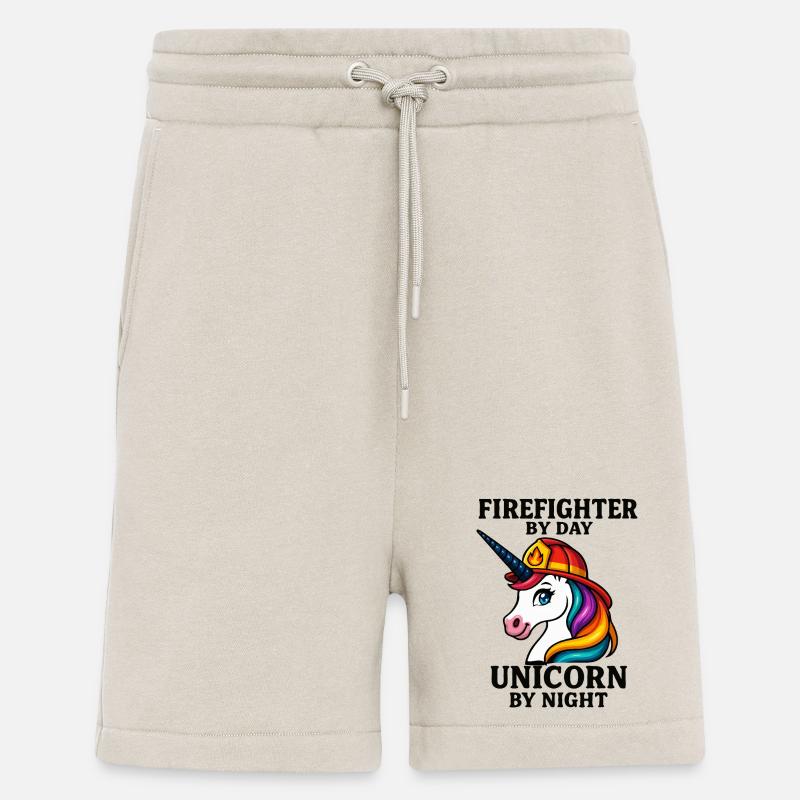 Feuerwehrmann Einhorn bei Nacht - Shorts - made by SPREAD - WARM CLAY