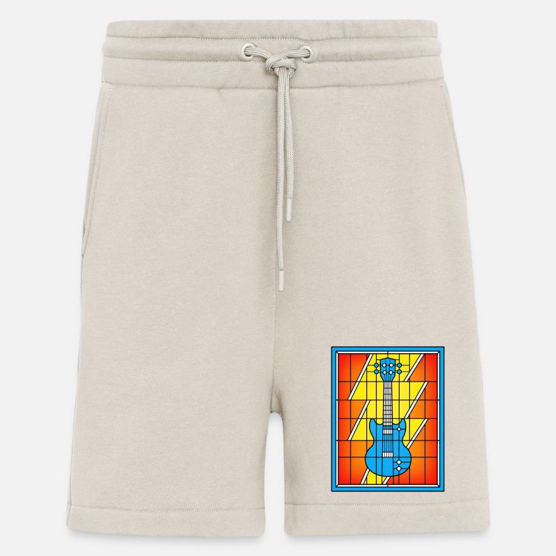 Buntglas-Blaue Gitarre - Shorts - made by SPREAD - WARM CLAY