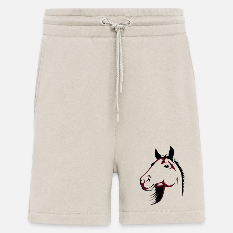 Pferd | Horse | Pferdekopf | reiten - Short bio décontracté fabriqué en UE - WARM CLAY