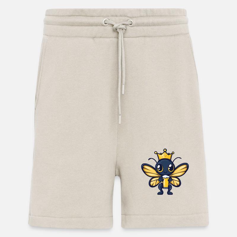 Libellule bière drôle - Short bio décontracté fabriqué en UE - WARM CLAY