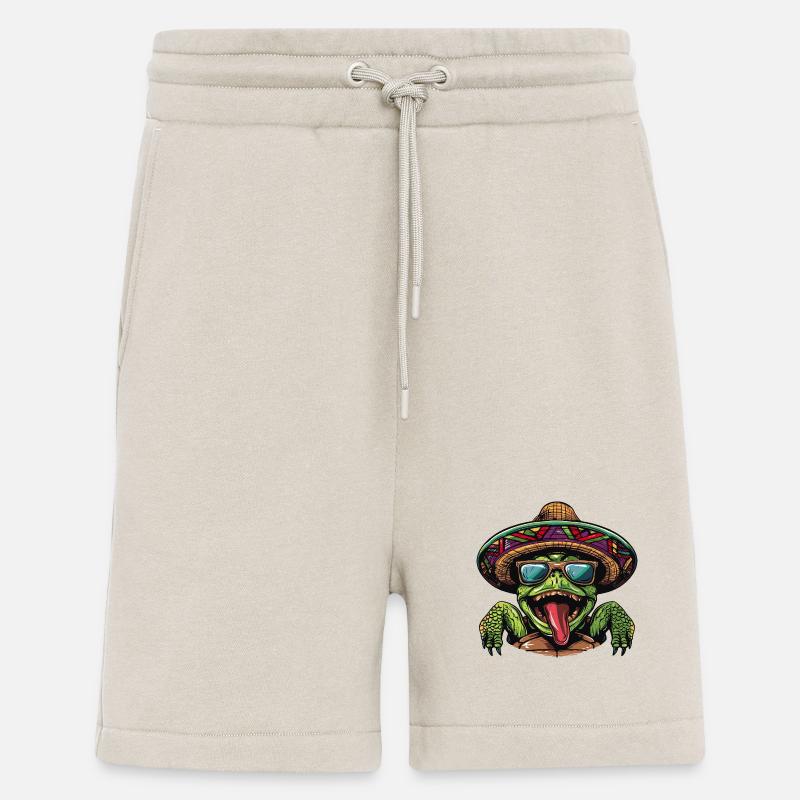 Turtle Comic Funny Sombrero - Shorts - made by SPREAD - WARM CLAY