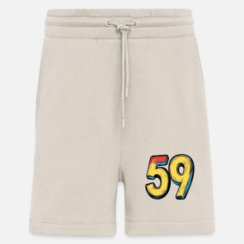 59 Symbole numérique - Short bio décontracté fabriqué en UE - WARM CLAY