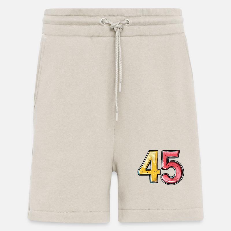 45 Zahl symbol - Shorts - made by SPREAD - WARM CLAY