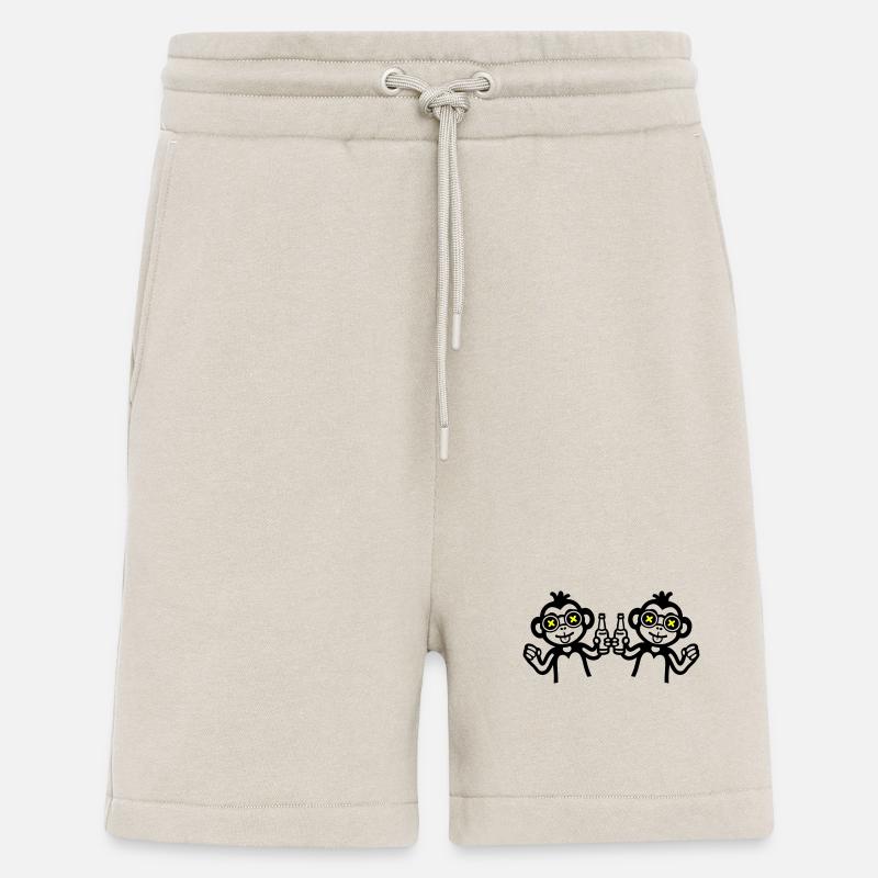 Monkeys Drinking Team Beer - Shorts - made by SPREAD - WARM CLAY