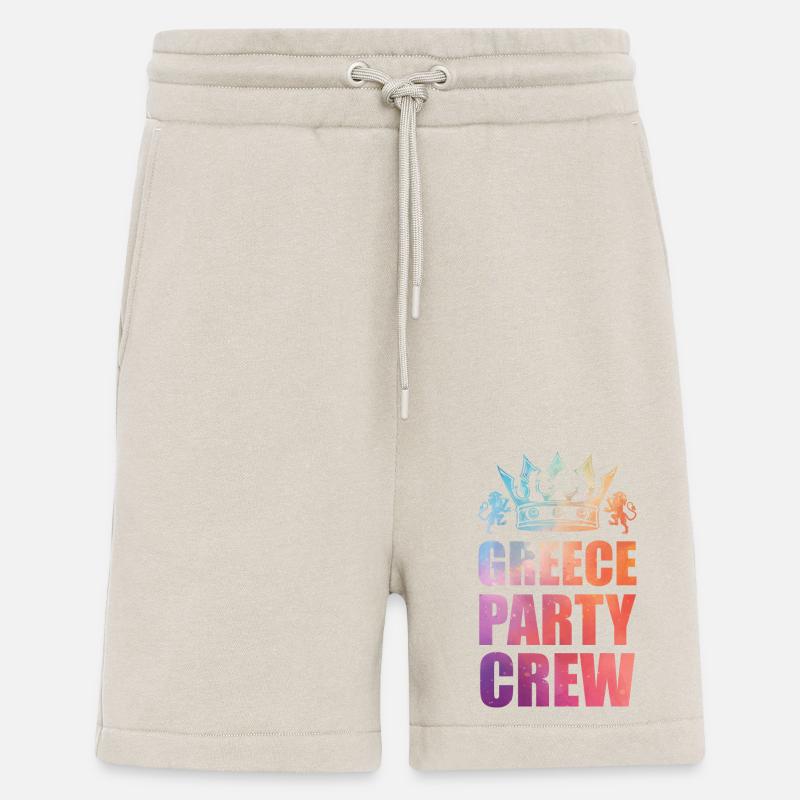 Greece Party Crew Spruch - Shorts - made by SPREAD - WARM CLAY