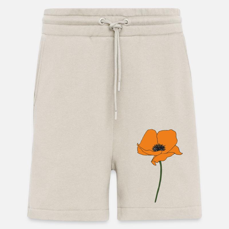 mohnblume orange - Shorts - made by SPREAD - WARM CLAY