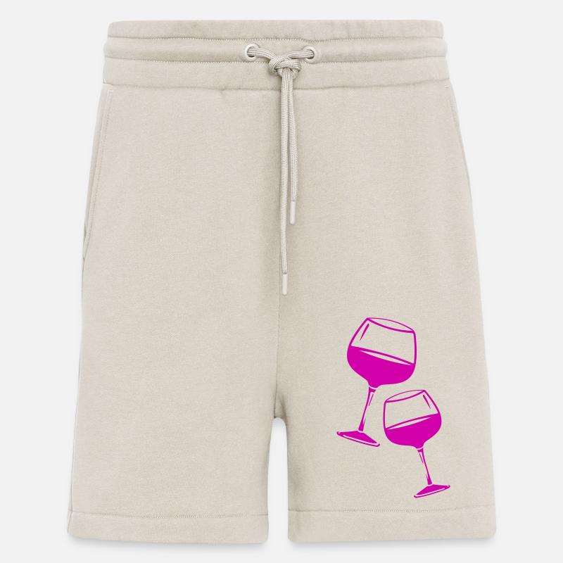 Weinglas Rotwein Symbol - Shorts - made by SPREAD - WARM CLAY