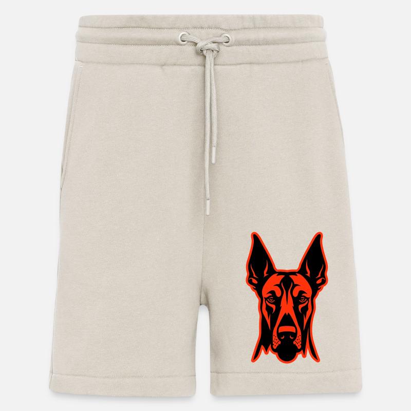 Doberman Hund Kopf - Shorts - made by SPREAD - WARM CLAY