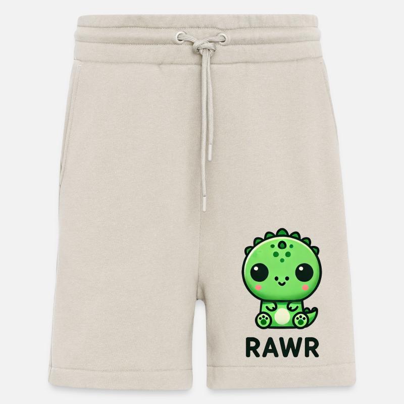 Cute Dino T-Rex Chibi Rawr - Shorts - made by SPREAD - WARM CLAY