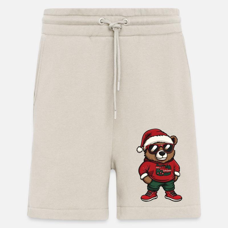 Bear Christmas Comic Cool - Shorts - made by SPREAD - WARM CLAY