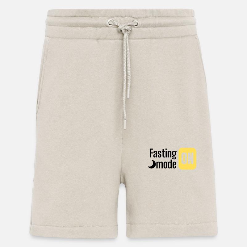 Fasting mode ON text design - Shorts - made by SPREAD - WARM CLAY