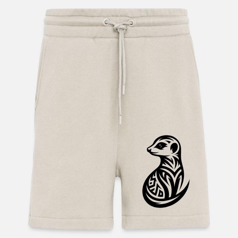 Putziges Erdmännchen im Tattoo Style - Shorts - made by SPREAD - WARM CLAY