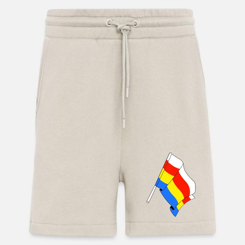 Drapeau : Podlaskie, Pologne - Short bio décontracté fabriqué en UE - WARM CLAY